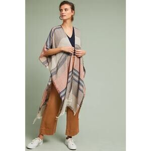 Anthropologie Cozy Striped Kimono poncho